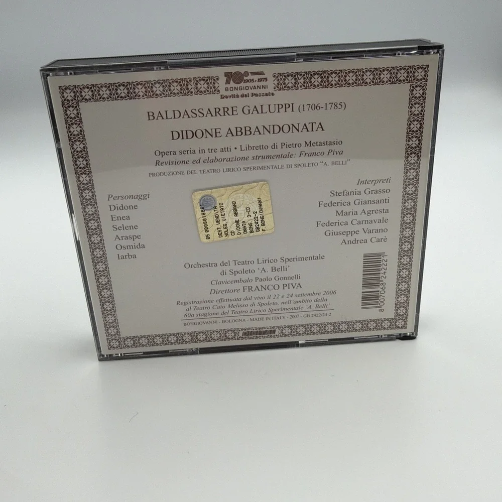 FRANCO PIVA BALDASSARRE GALUPPI: DIDONE ABBANDONATA 3 Cd Set - Picture 3 of 5